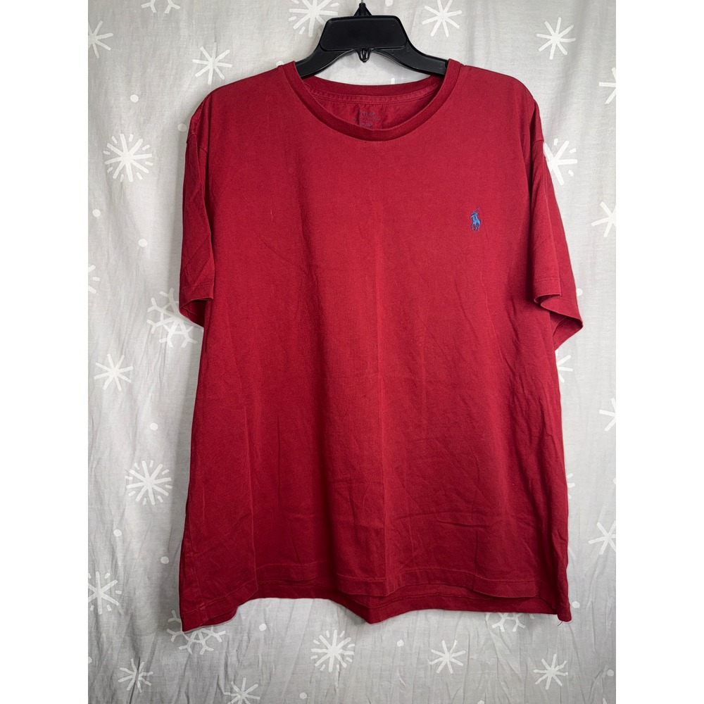 Polo Ralph Lauren Mens Red Short Sleeve Crew Neck Pony Logo T-Shirt XL